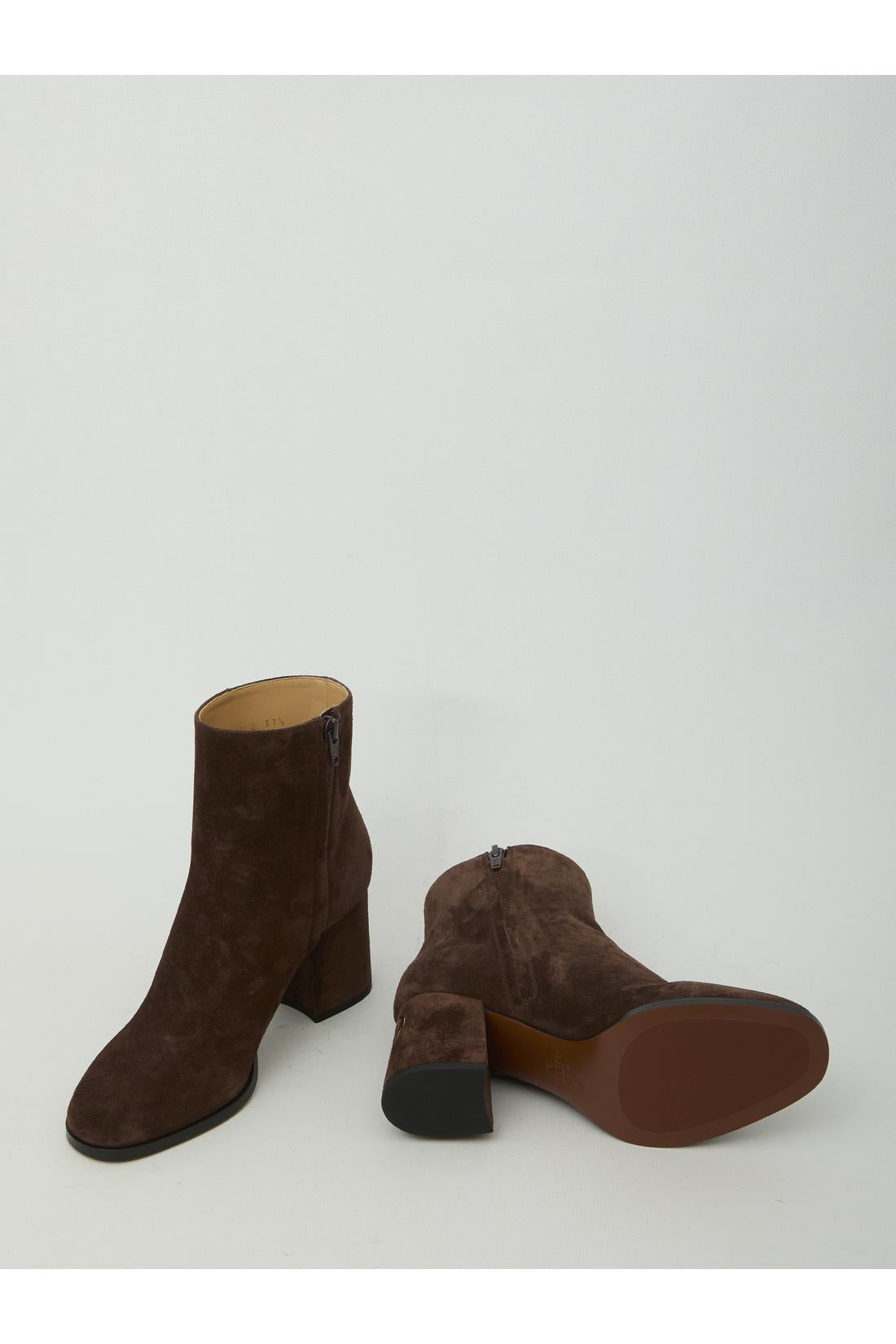 Valentino garavani-OUTLET-SALE-Fawcette ankle boots in suede-ARCHIVIST