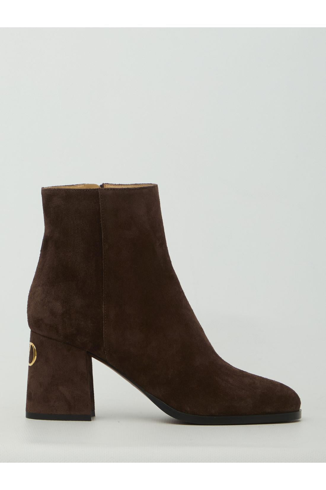 Valentino garavani-OUTLET-SALE-Fawcette ankle boots in suede-ARCHIVIST