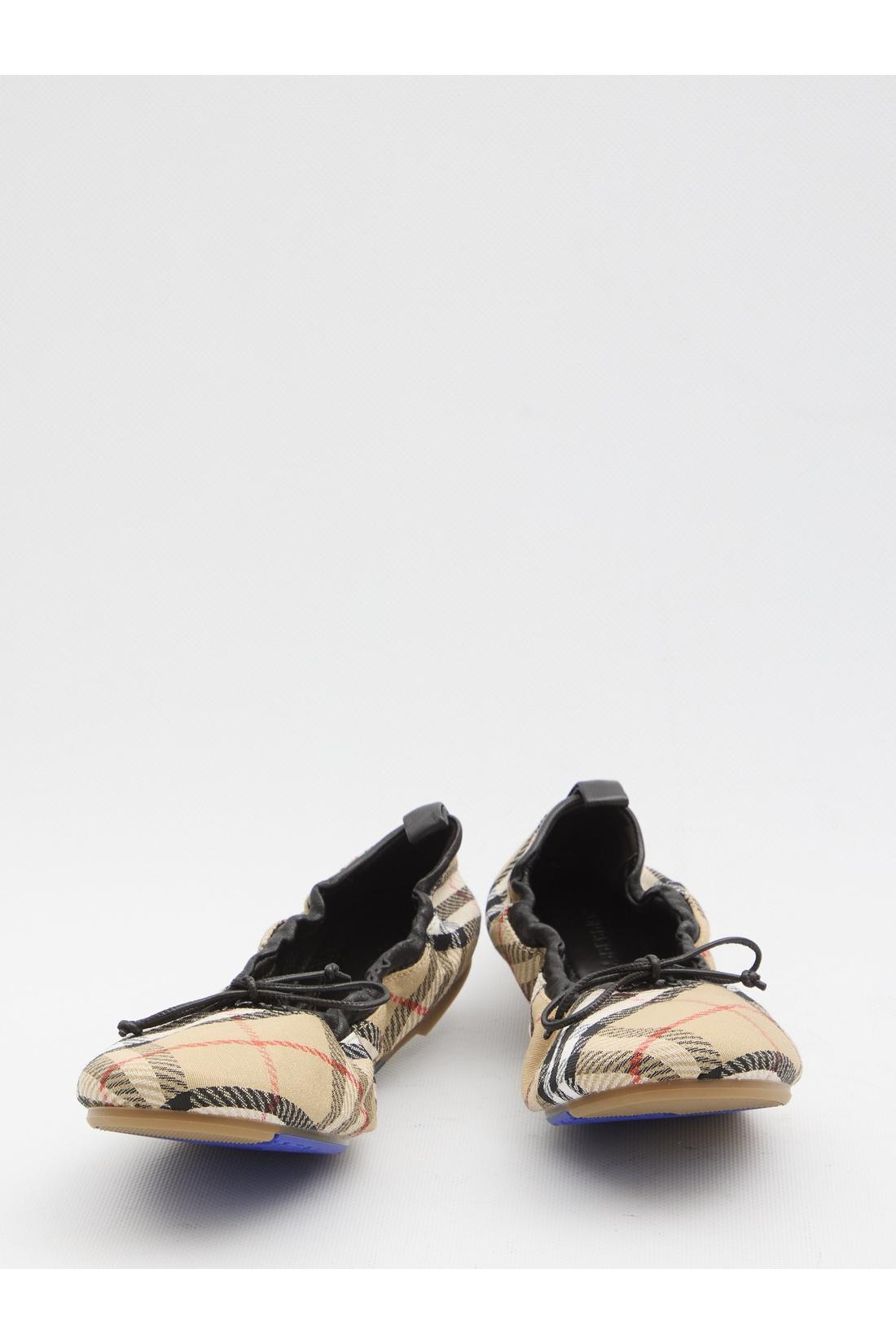 Burberry-OUTLET-SALE-Fawn Check ballet flats-ARCHIVIST