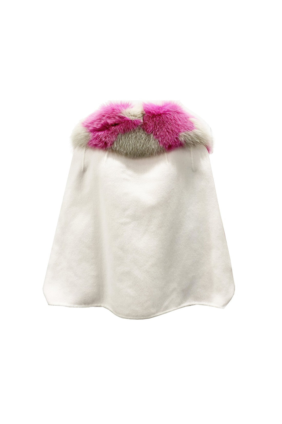 FENDI-OUTLET-SALE-Fendi Fur Collar Cashmere Cape Jacket-ARCHIVIST