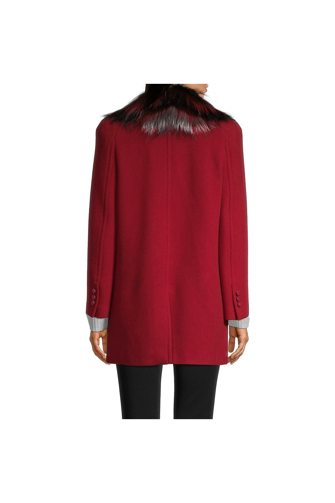 FENDI-OUTLET-SALE-Fendi Fur Collar Wool Coat-ARCHIVIST