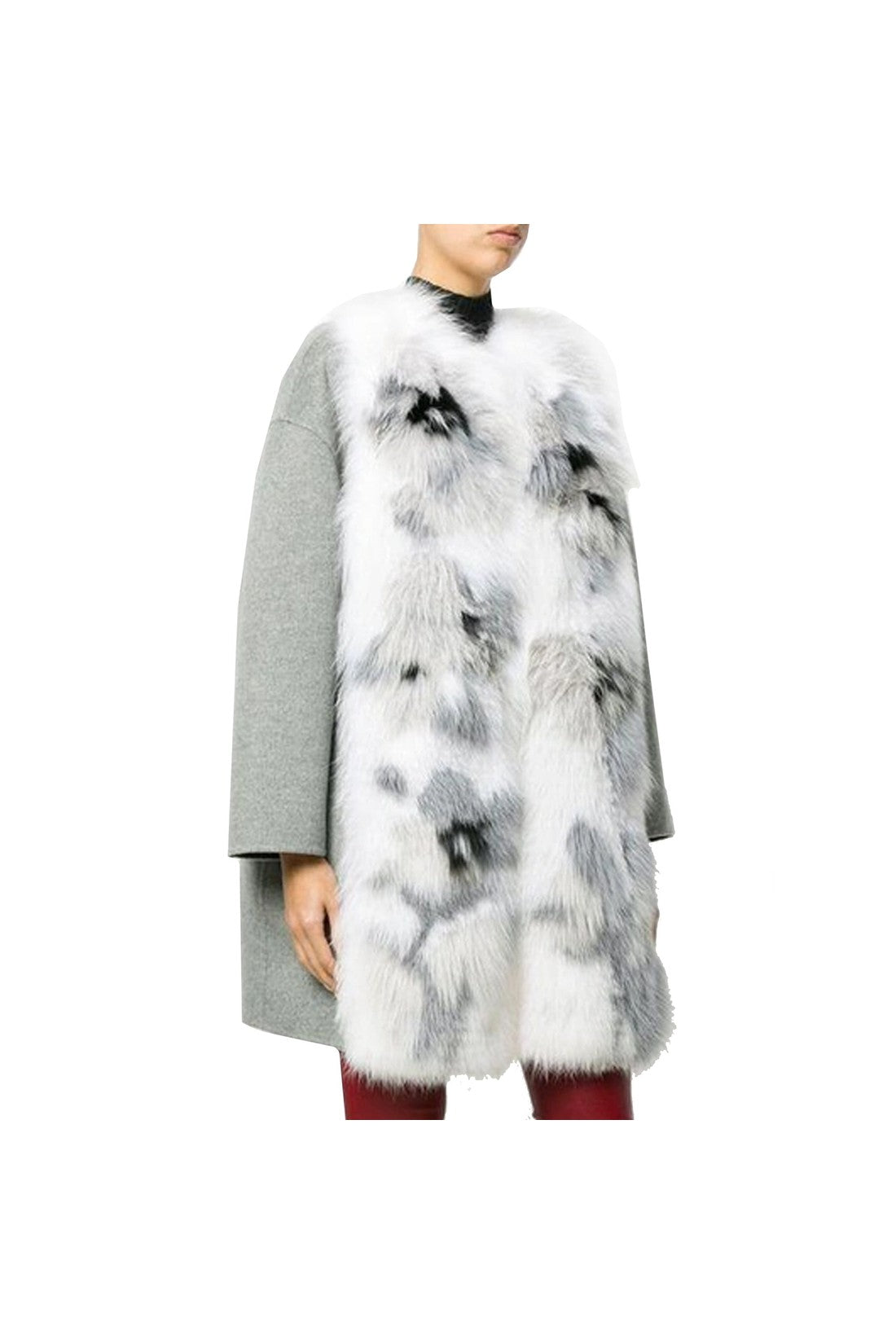 FENDI-OUTLET-SALE-Fendi Fur Trim Cashmere Coat-ARCHIVIST