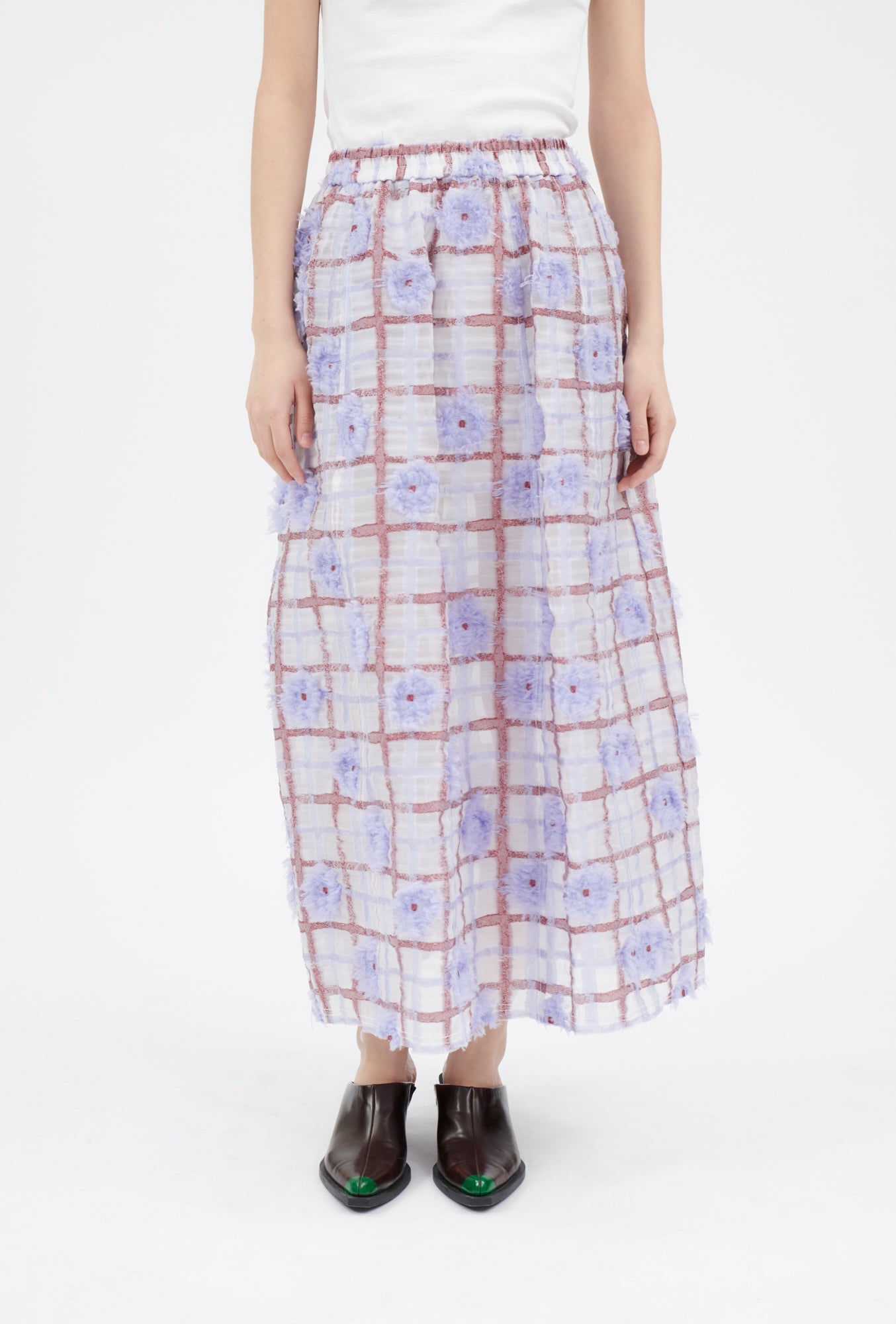 Odeeh-Filcoupé Check Rock, Periwinkle Blue-Kleider & Röcke-Black-Deal-Outlet-by-ARCHIVIST