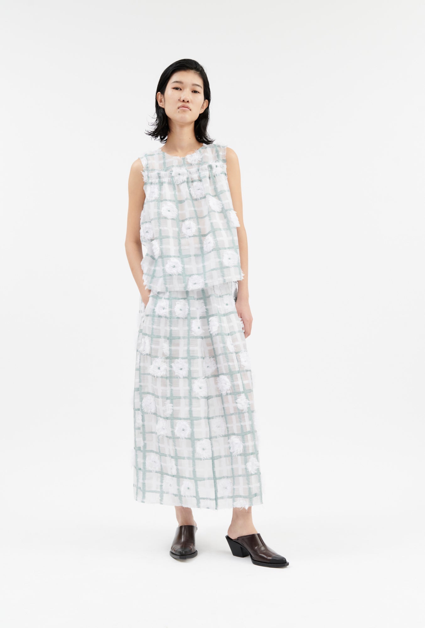 Odeeh-Filcoupé Check Top, Glass Green-Shirts-Black-Deal-Outlet-by-ARCHIVIST