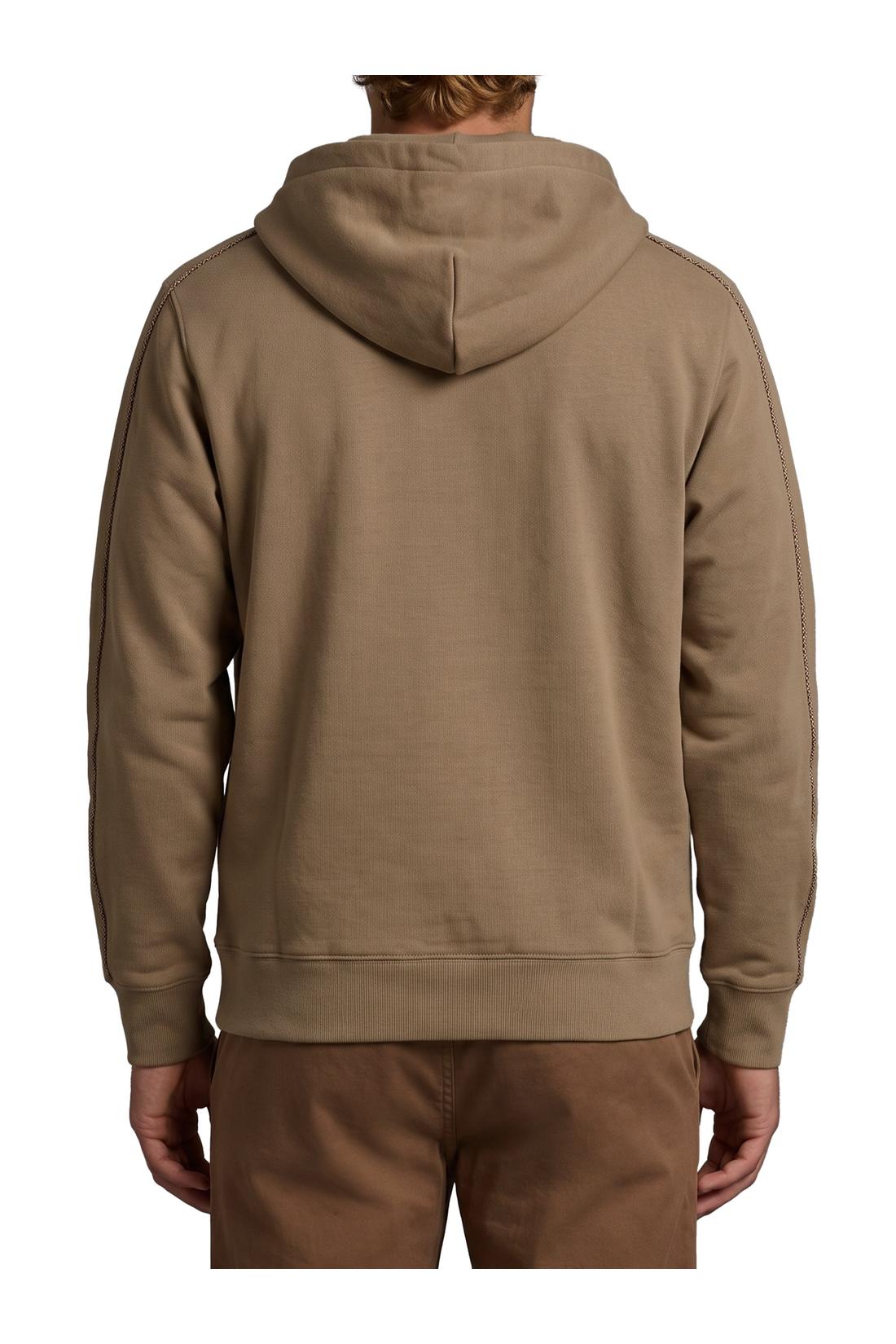 Burberry-OUTLET-SALE-Finch brown cotton zipped hoodie-ARCHIVIST