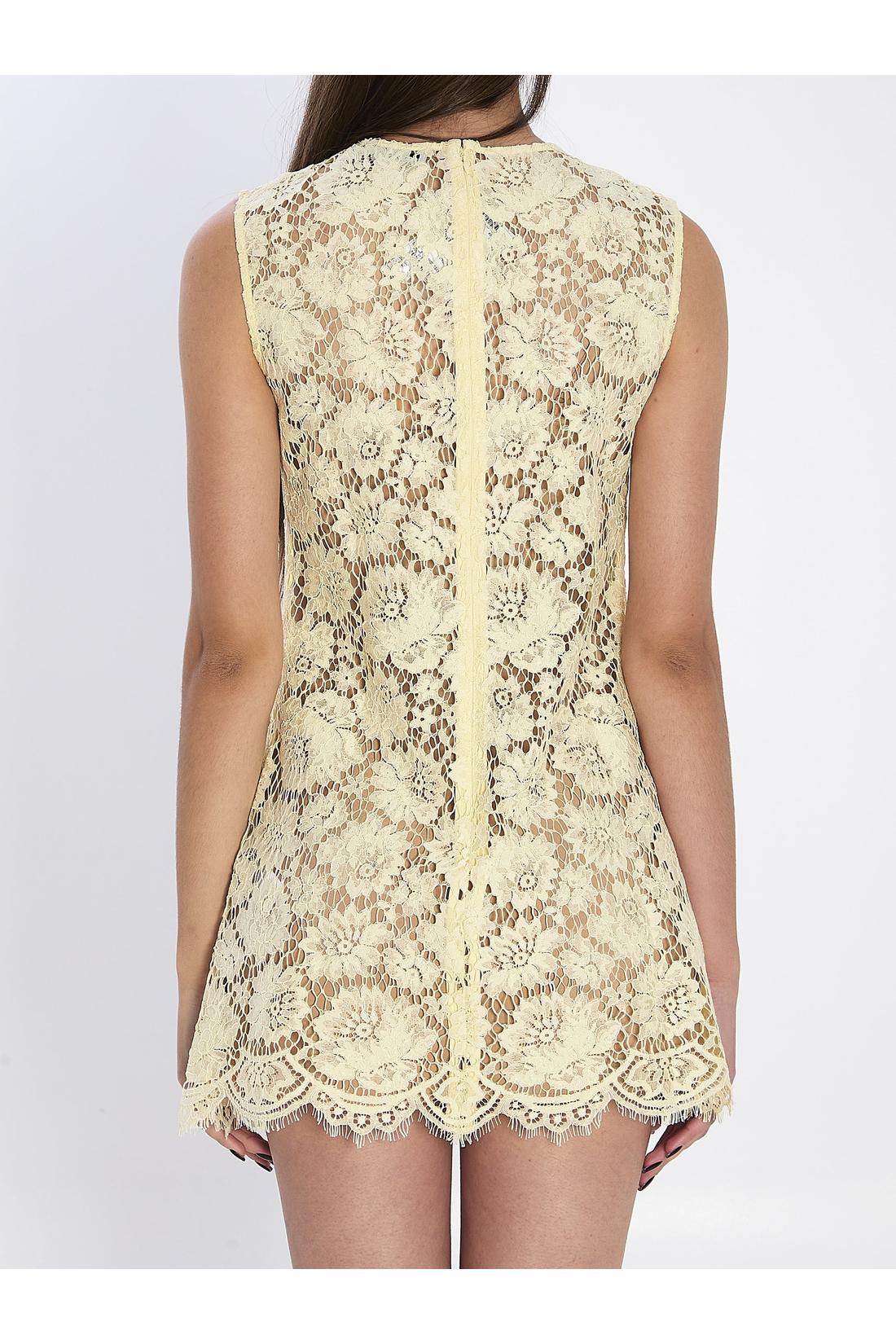 Self Portrait-OUTLET-SALE-Fine lace mini dress-ARCHIVIST