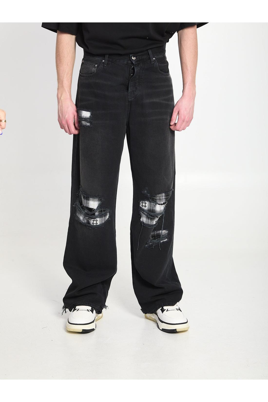 Flannel Repair baggy jeans-Taschen-Amiri-30-SCHWARZ-ARCHIVIST