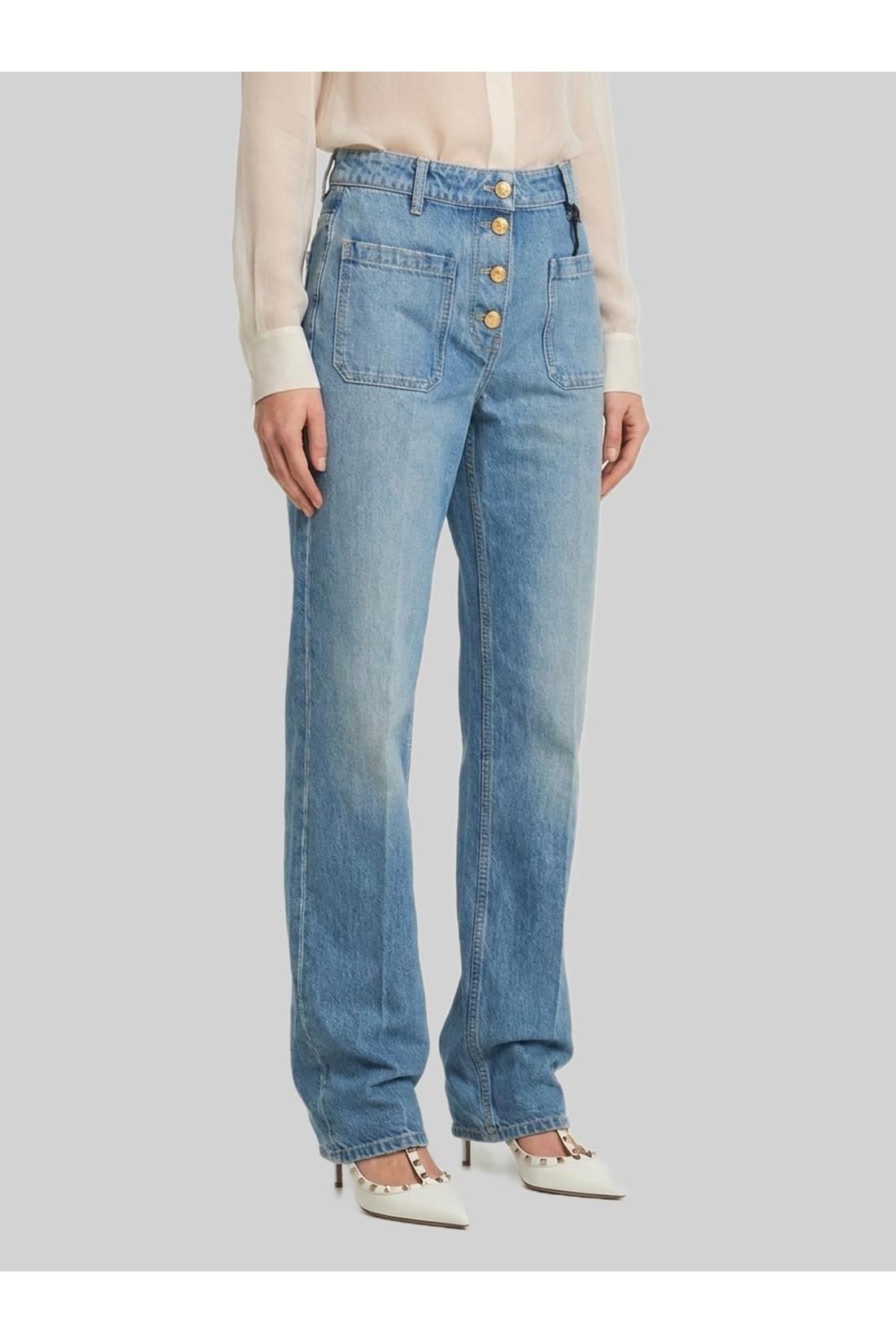 Valentino Garavani-OUTLET-SALE-Flare denim pants-ARCHIVIST