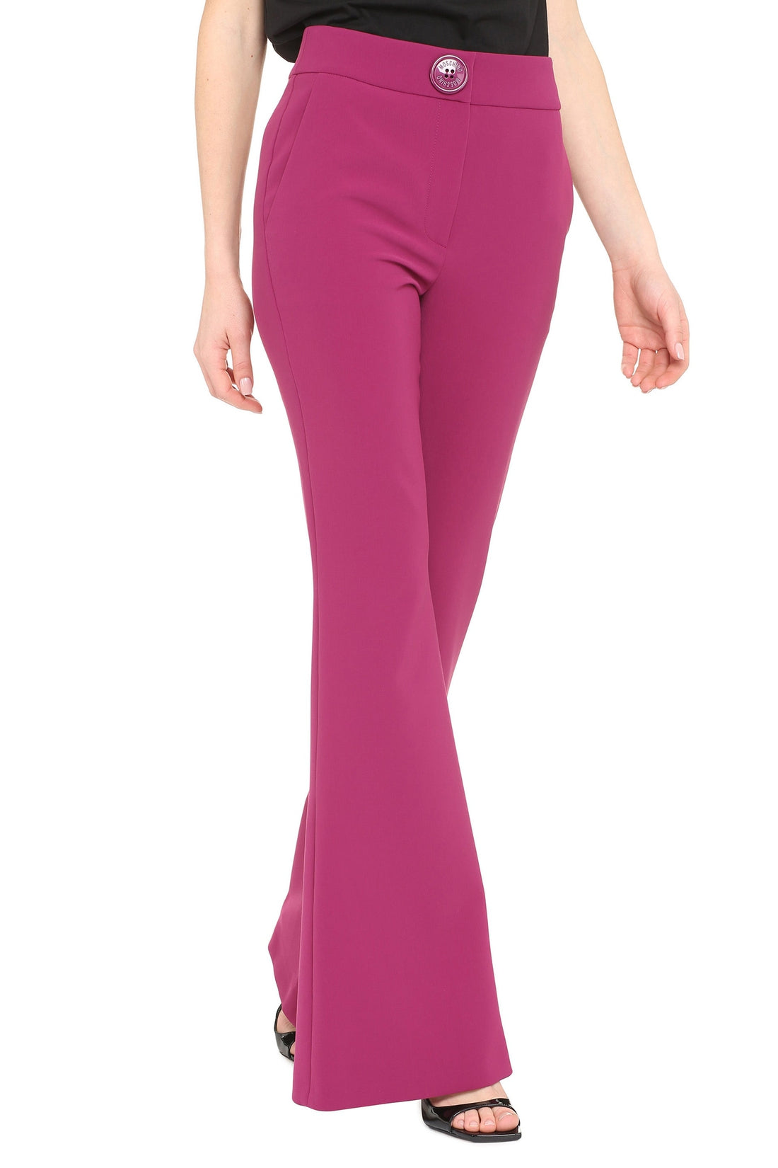 Moschino-OUTLET-SALE-Flared crêpe trousers-ARCHIVIST