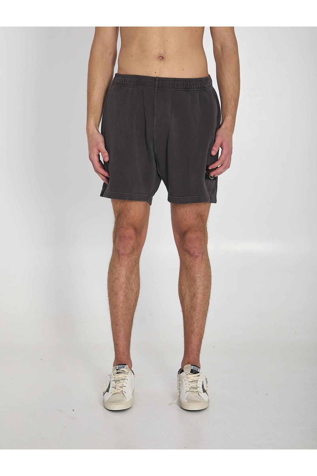 Stone island-OUTLET-SALE-Fleece-lined cotton shorts-ARCHIVIST