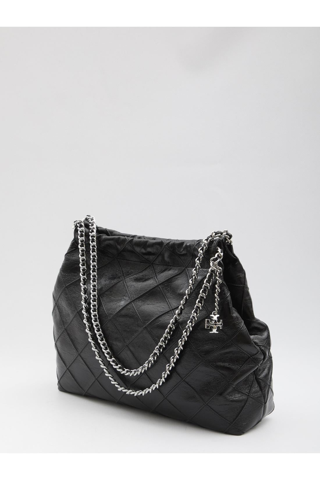 Tory Burch-OUTLET-SALE-Fleming Hobo bag with aged effect-ARCHIVIST