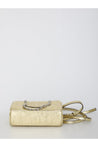 TORY BURCH-OUTLET-SALE-Fleming Soft Metallic Quilt Mini Chain Tote bag-ARCHIVIST