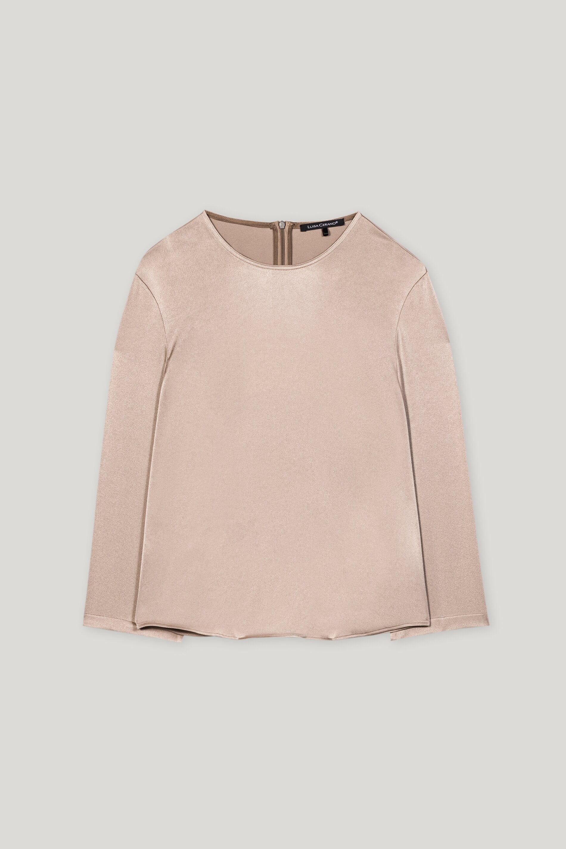 Luisa Cerano-Fließende Satinbluse-Hemden & Blusen-Black-Deal-Outlet-by-ARCHIVIST