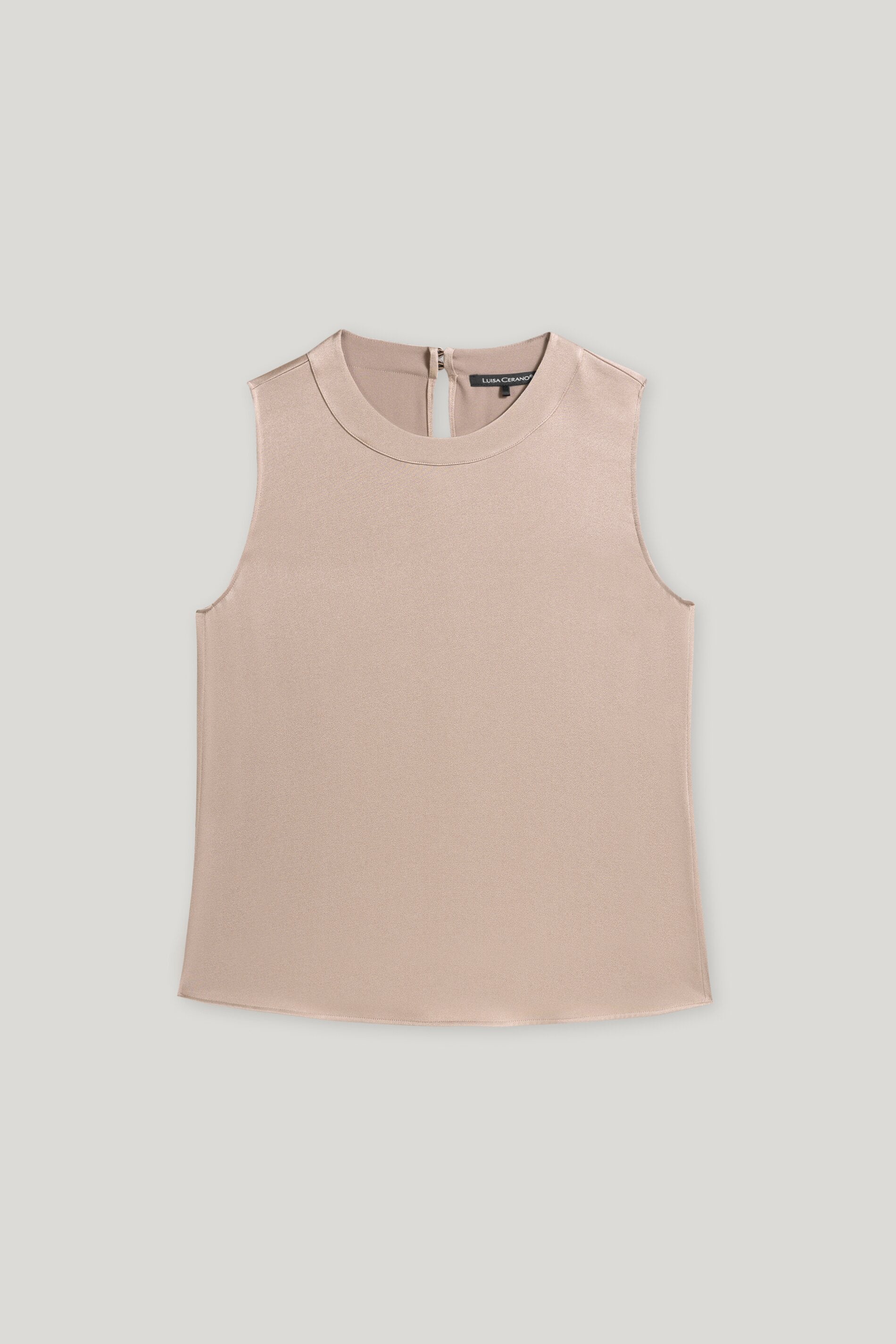 Luisa Cerano-Fließendes Satintop-Hemden & Blusen-Black-Deal-Outlet-by-ARCHIVIST