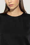 Luisa Cerano-Fließendes Satintop-Hemden & Blusen-Black-Deal-Outlet-by-ARCHIVIST