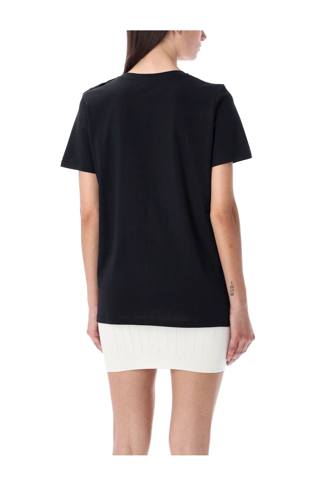 BALMAIN-OUTLET-SALE-Flocked Paris t-shirt-ARCHIVIST