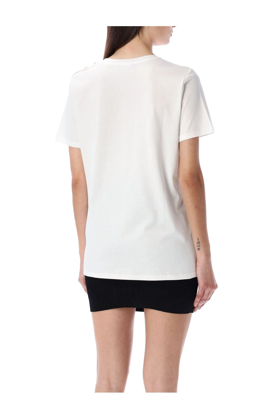 BALMAIN-OUTLET-SALE-Flocked Paris t-shirt-ARCHIVIST