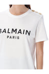 BALMAIN-OUTLET-SALE-Flocked Paris t-shirt-ARCHIVIST