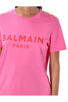 BALMAIN-OUTLET-SALE-Flocked Paris t-shirt-ARCHIVIST