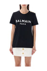 BALMAIN-OUTLET-SALE-Flocked Paris t-shirt-ARCHIVIST