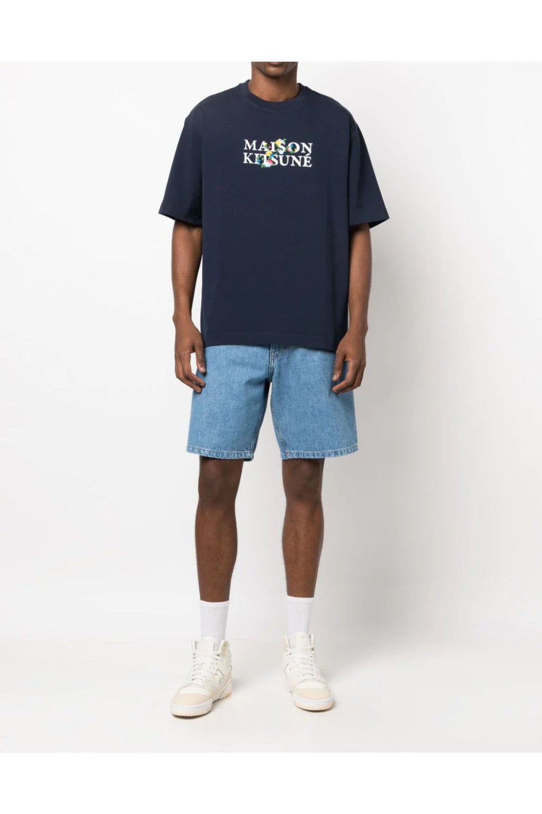 Maison KitsunÃ©-OUTLET-SALE-Floral Print Logo T-Shirt-ARCHIVIST