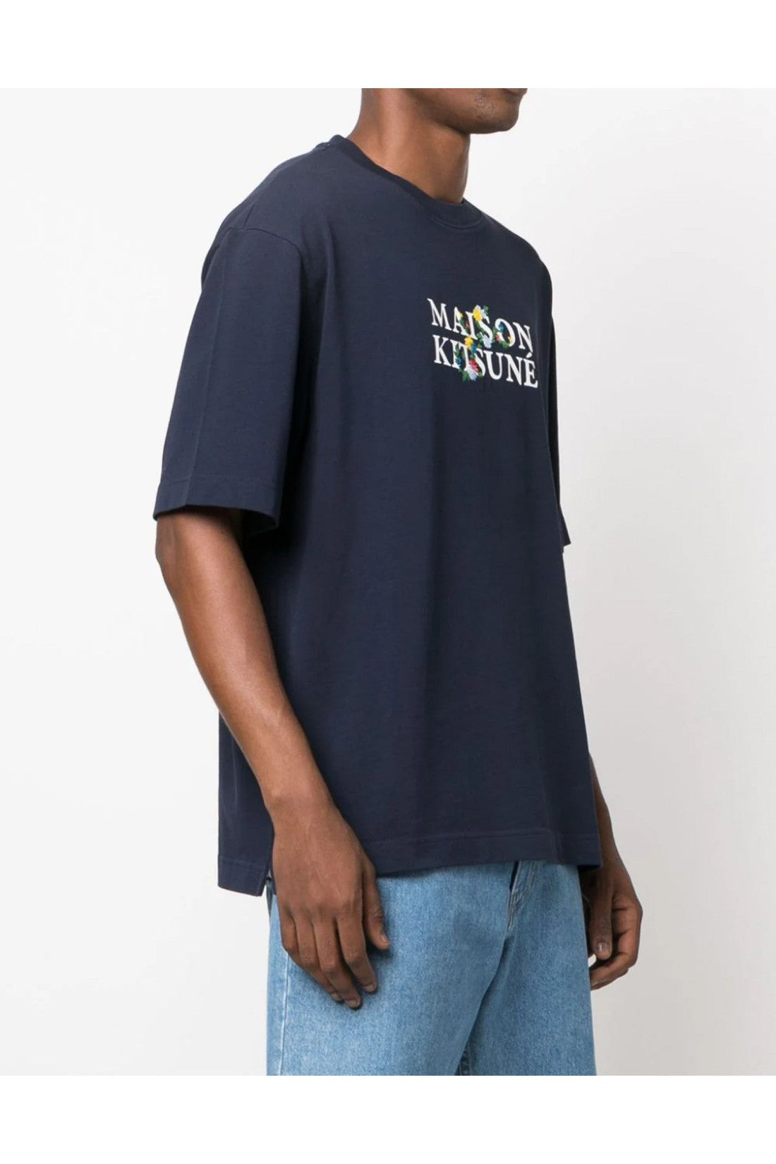 Maison KitsunÃ©-OUTLET-SALE-Floral Print Logo T-Shirt-ARCHIVIST