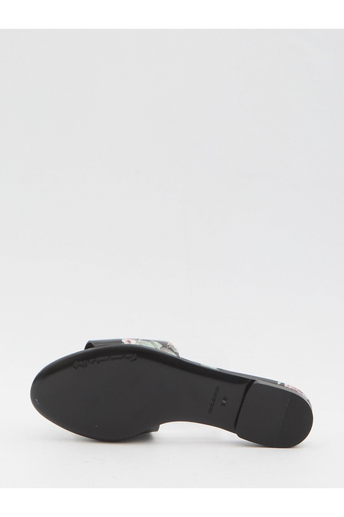 Dolce & Gabbana-OUTLET-SALE-Floral beachwear slides-ARCHIVIST