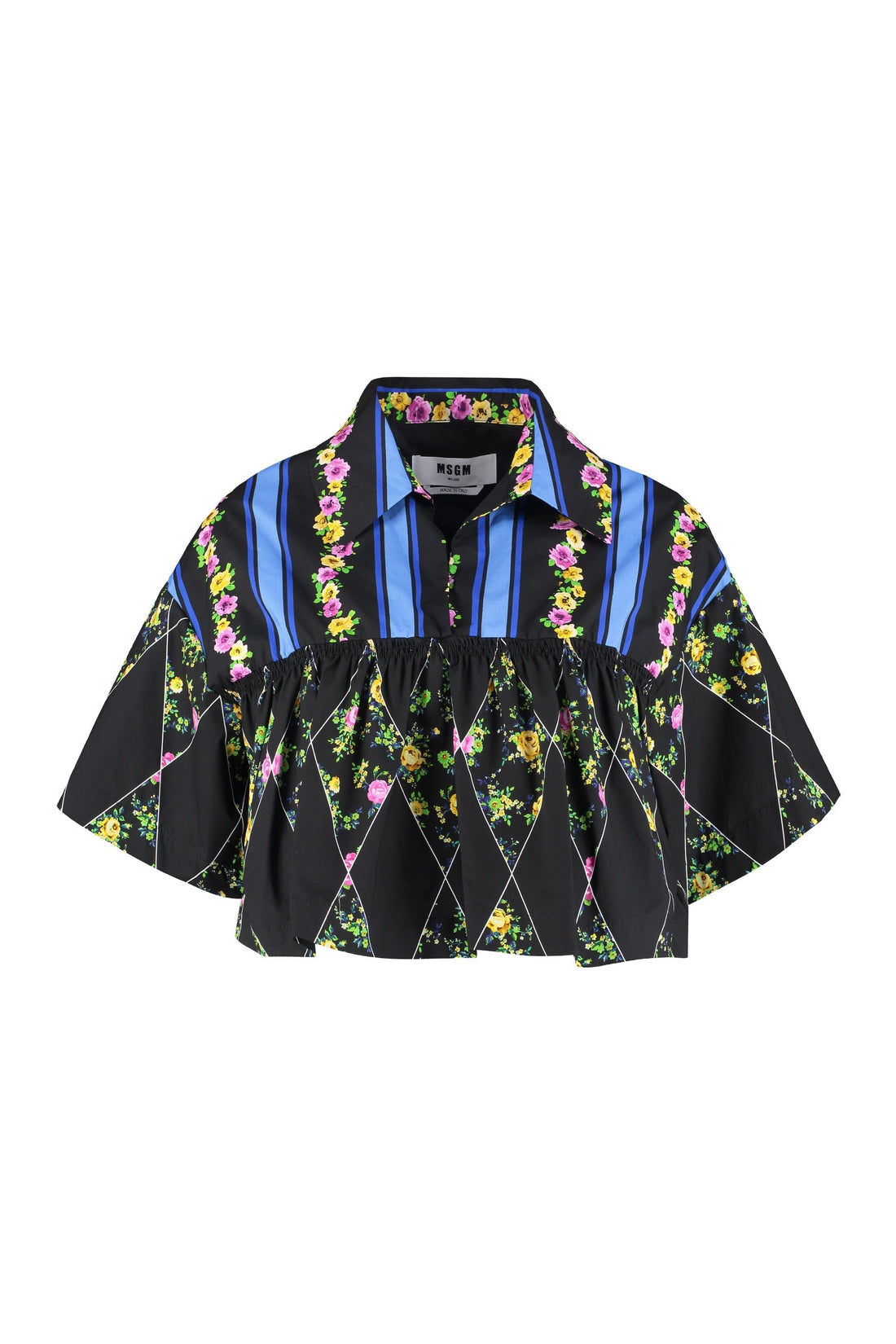 MSGM-OUTLET-SALE-Floral print cotton blouse-ARCHIVIST
