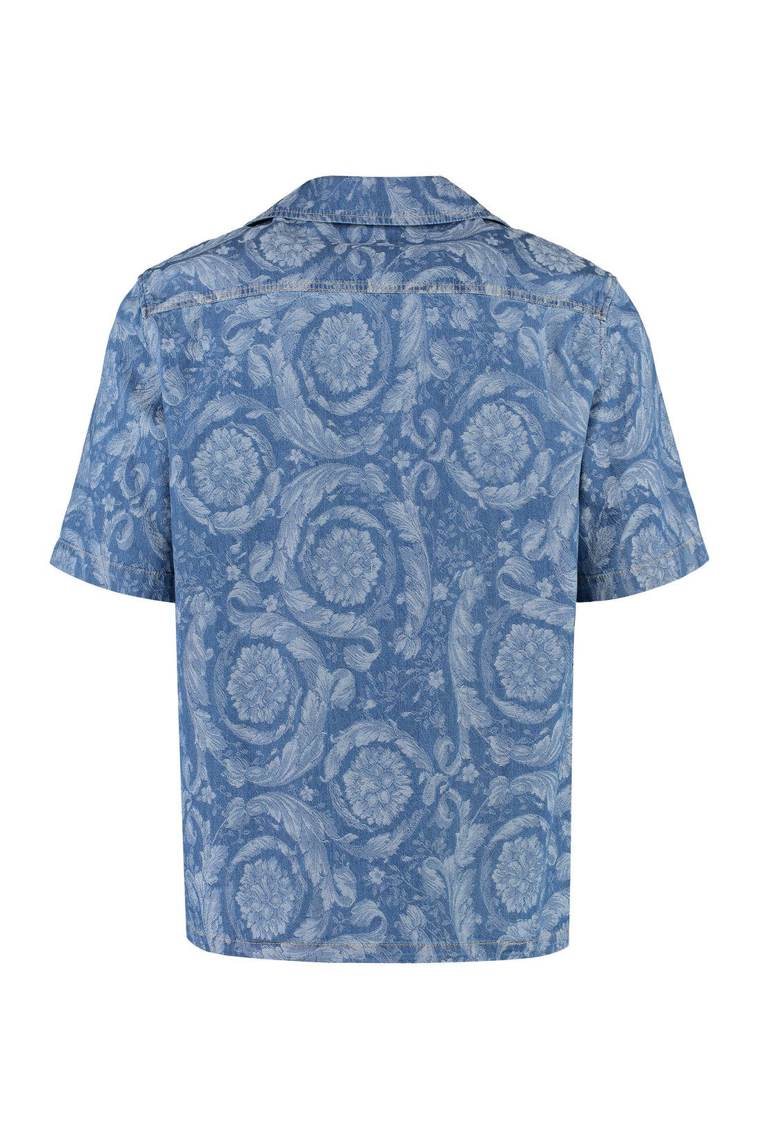 Versace-OUTLET-SALE-Floral print cotton shirt-ARCHIVIST