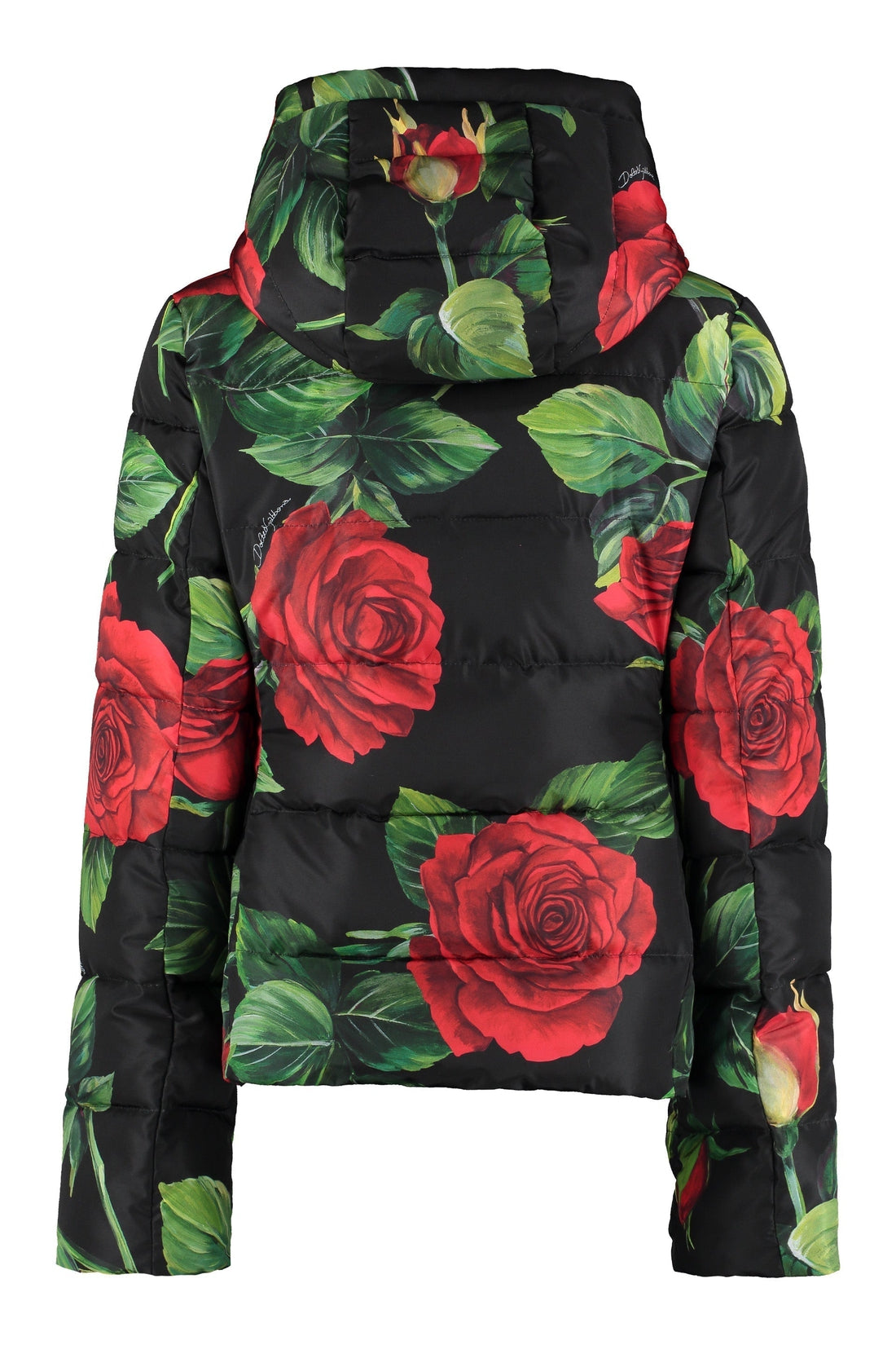 Dolce & Gabbana-OUTLET-SALE-Floral print down jacket-ARCHIVIST