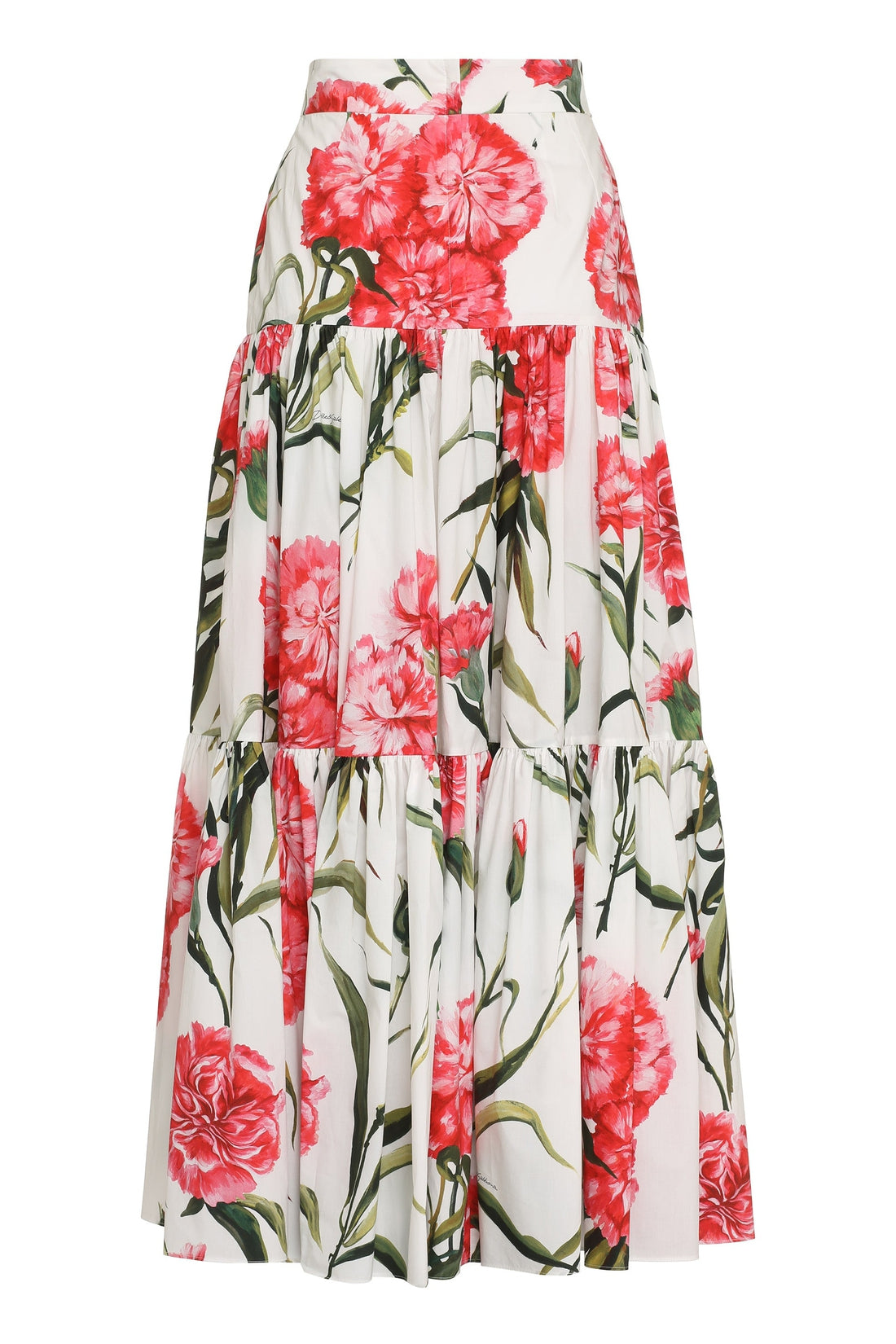 Dolce & Gabbana-OUTLET-SALE-Floral print maxi skirt-ARCHIVIST