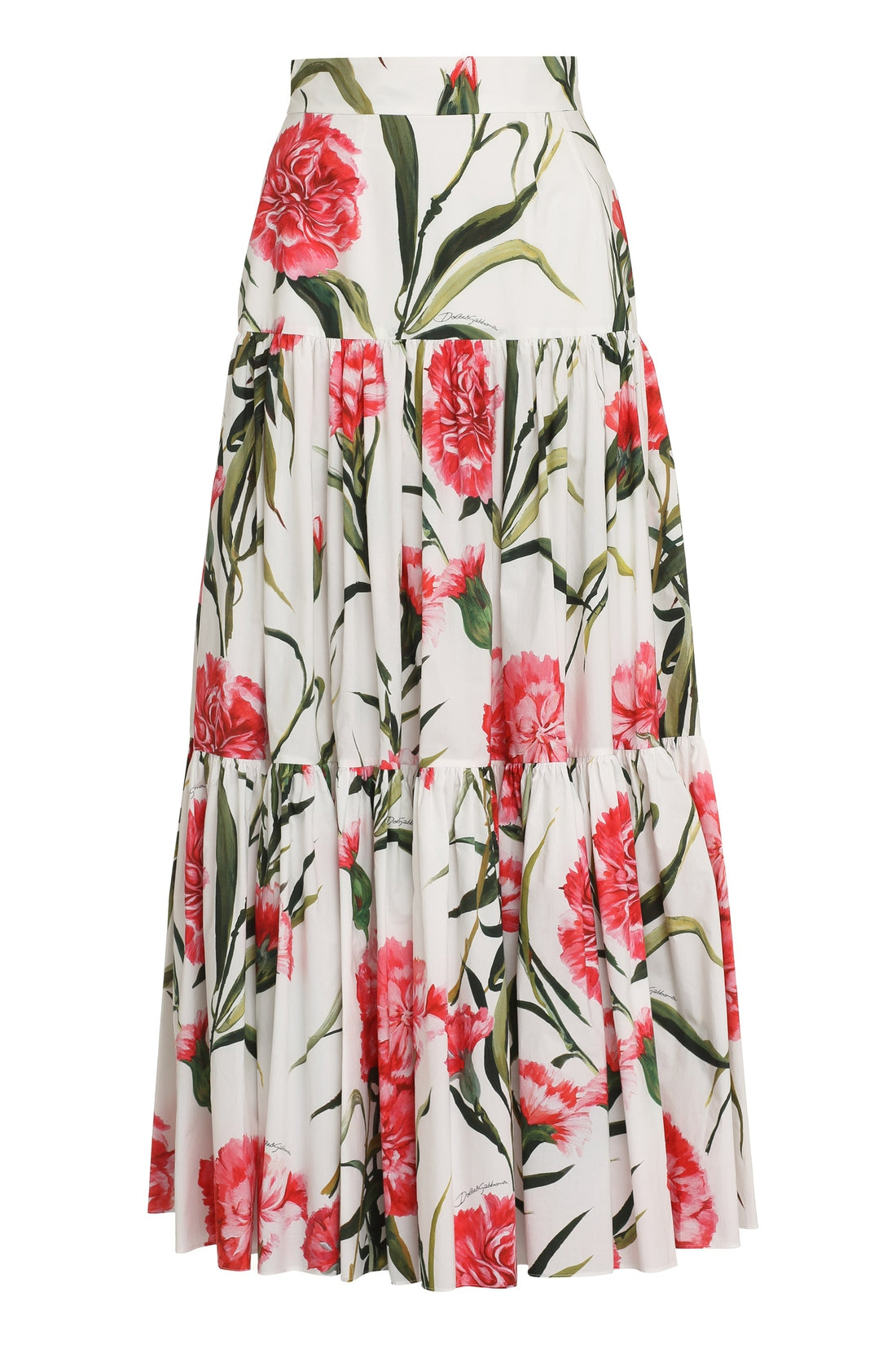 Dolce & Gabbana-OUTLET-SALE-Floral print maxi skirt-ARCHIVIST