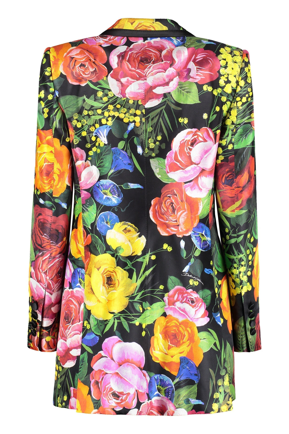 Dolce & Gabbana-OUTLET-SALE-Floral print silk blazer-ARCHIVIST