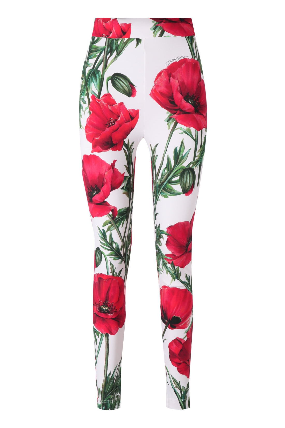 Dolce & Gabbana-OUTLET-SALE-Flower print leggings-ARCHIVIST