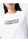 Maison KitsunÃ©-OUTLET-SALE-Flowers Print Classic Logo T-Shirt-ARCHIVIST