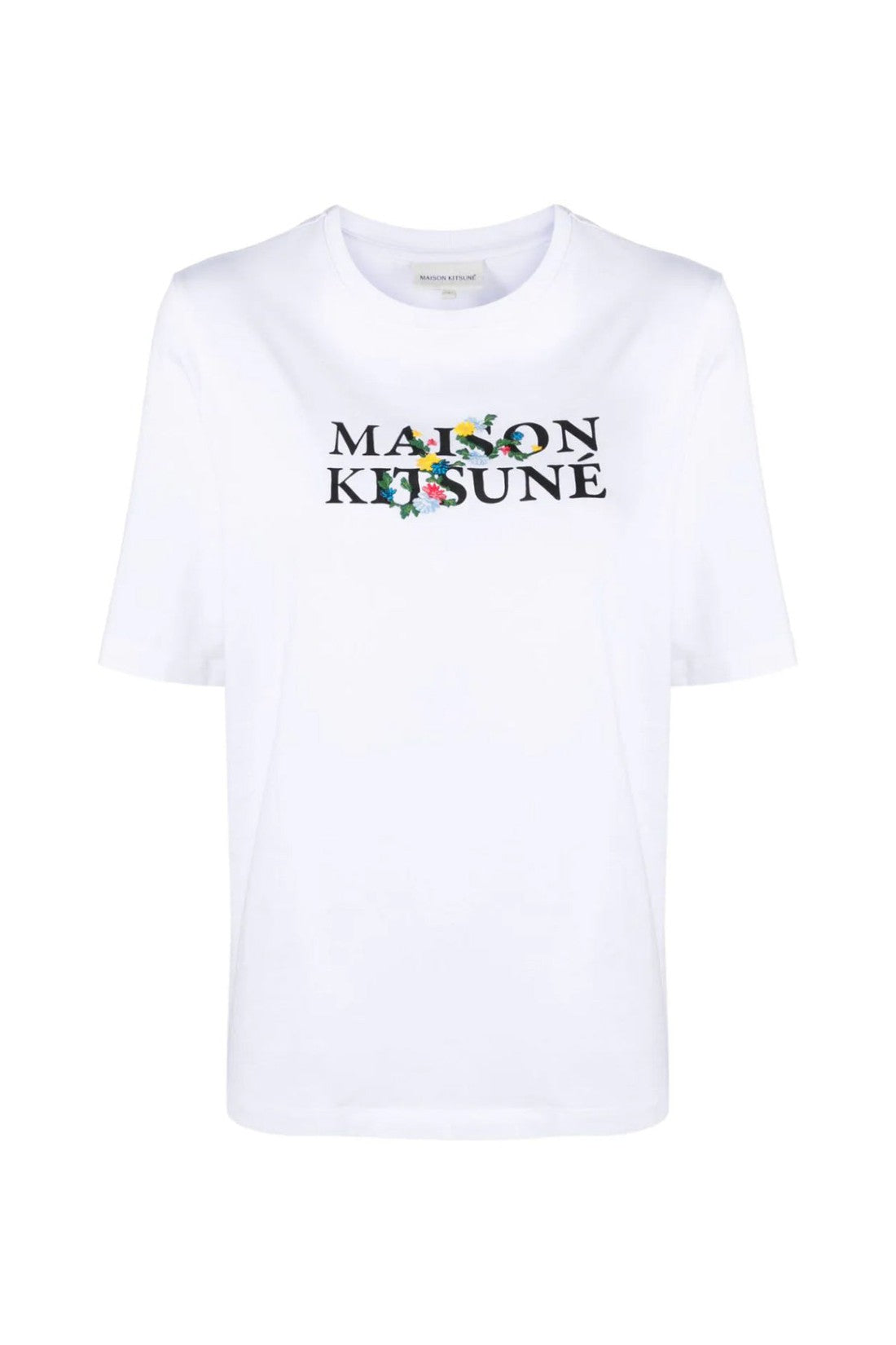 Maison KitsunÃ©-OUTLET-SALE-Flowers Print Classic Logo T-Shirt-ARCHIVIST