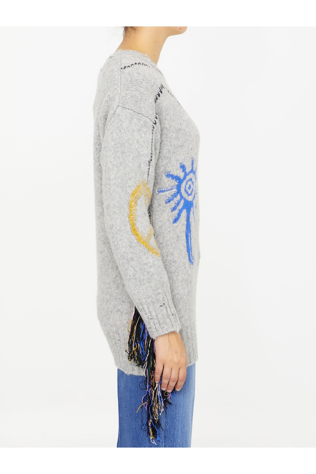 STELLA MCCARTNEY-OUTLET-SALE-Folk embroidery jumper-ARCHIVIST