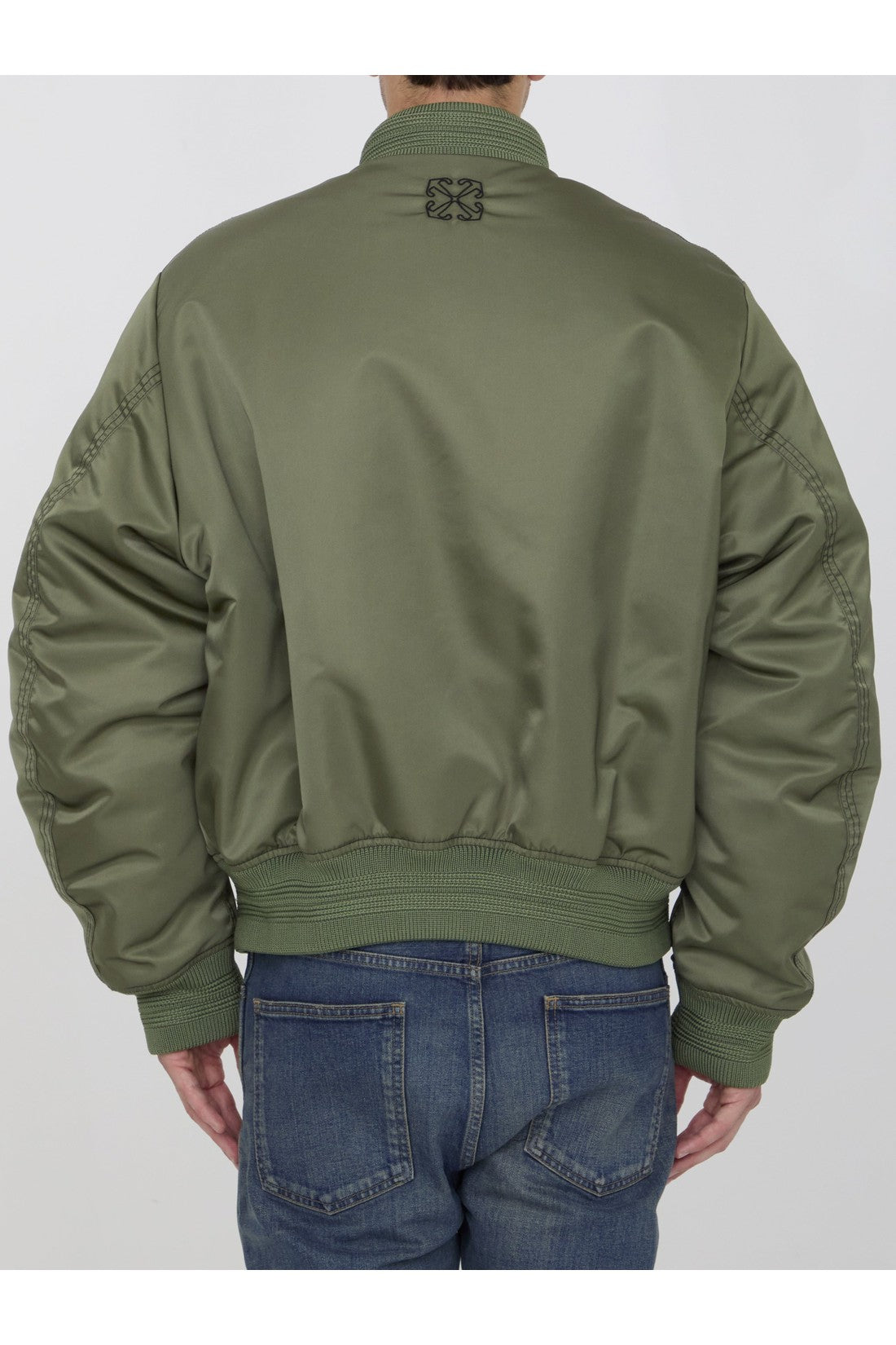 OFF WHITE-OUTLET-SALE-Four Leaf Clove bomber jacket-ARCHIVIST