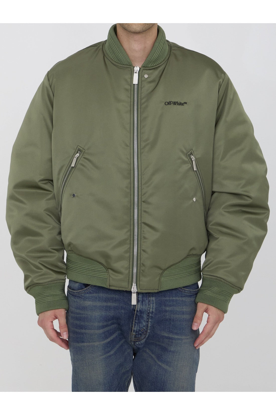 Off White OUTLET Four Leaf Clove bomber jacket im SALE ARCHIVIST