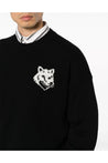 Maison KitsunÃ©-OUTLET-SALE-Fox Head Intarsia Logo Sweater-ARCHIVIST