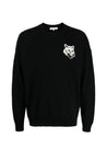 Maison KitsunÃ©-OUTLET-SALE-Fox Head Intarsia Logo Sweater-ARCHIVIST