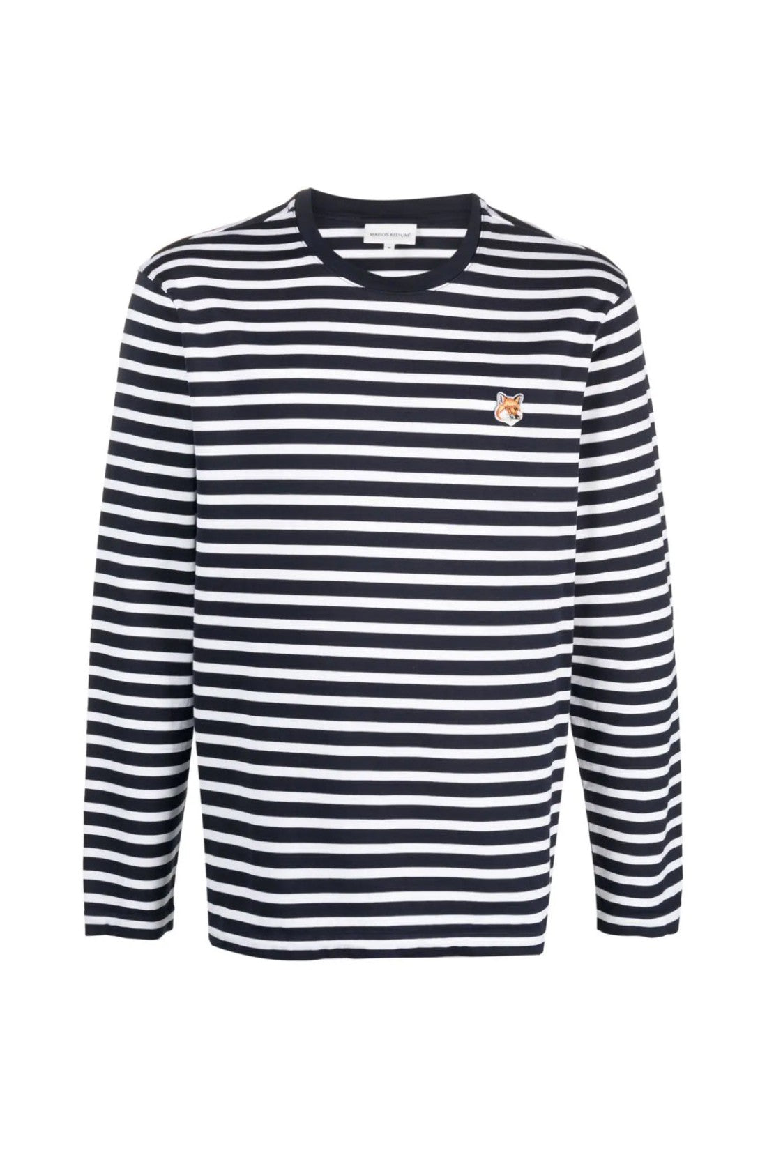 Maison KitsunÃ©-OUTLET-SALE-Fox Logo Striped T-Shirt-ARCHIVIST