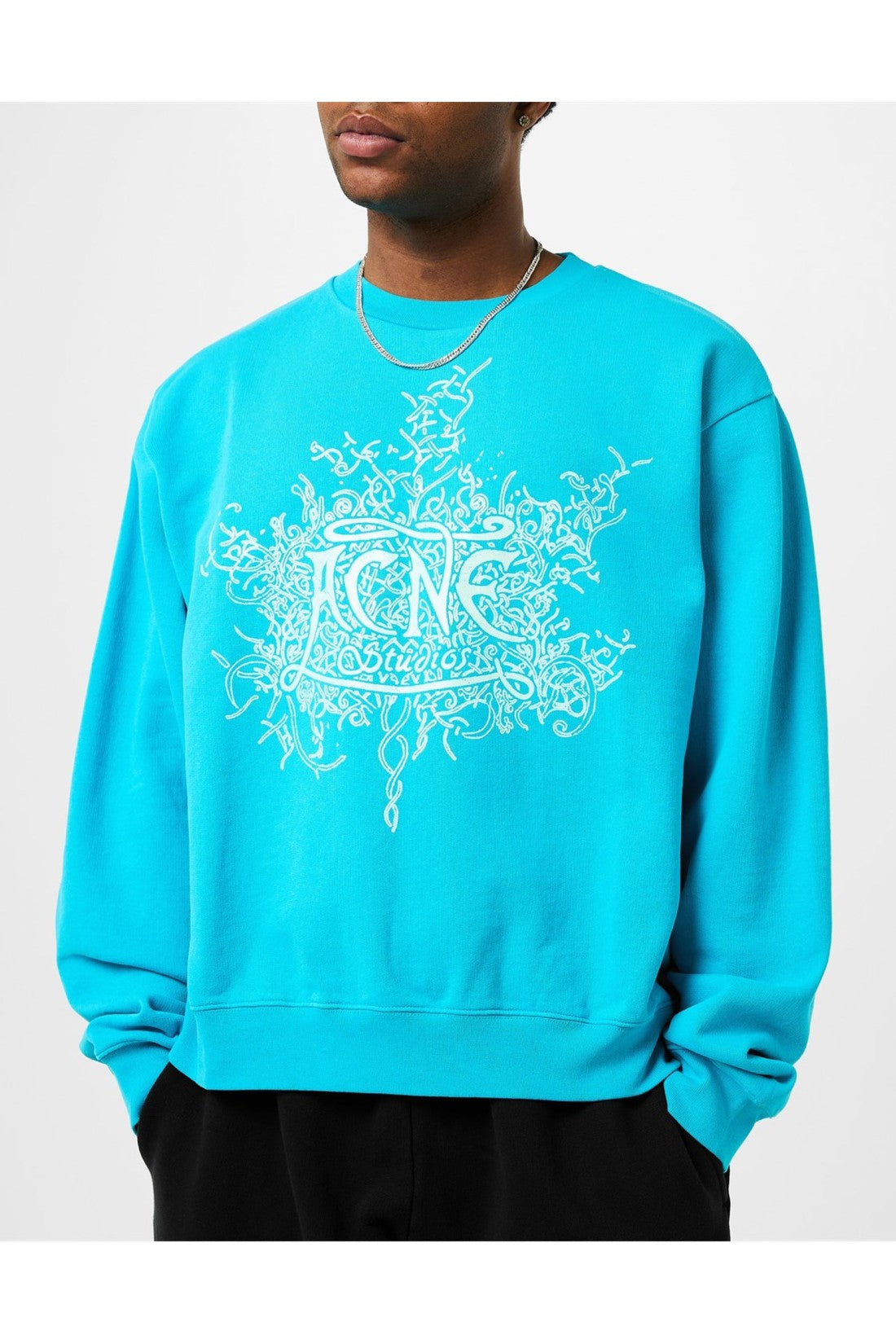 Acne Studios-OUTLET-SALE-Franzisko Devil Glow Logo Sweatshirt-ARCHIVIST