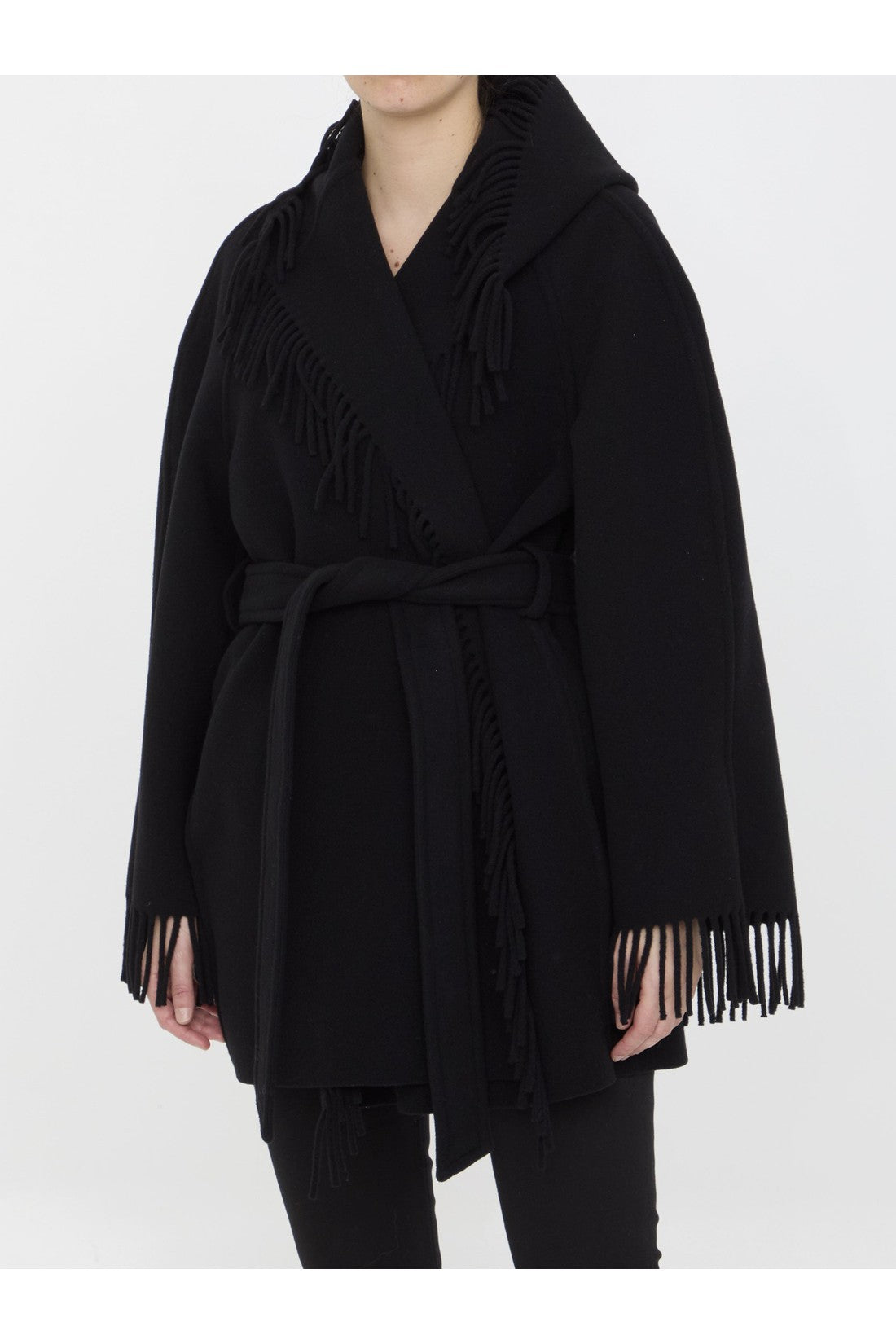 BALENCIAGA-OUTLET-SALE-Fringe coat-ARCHIVIST