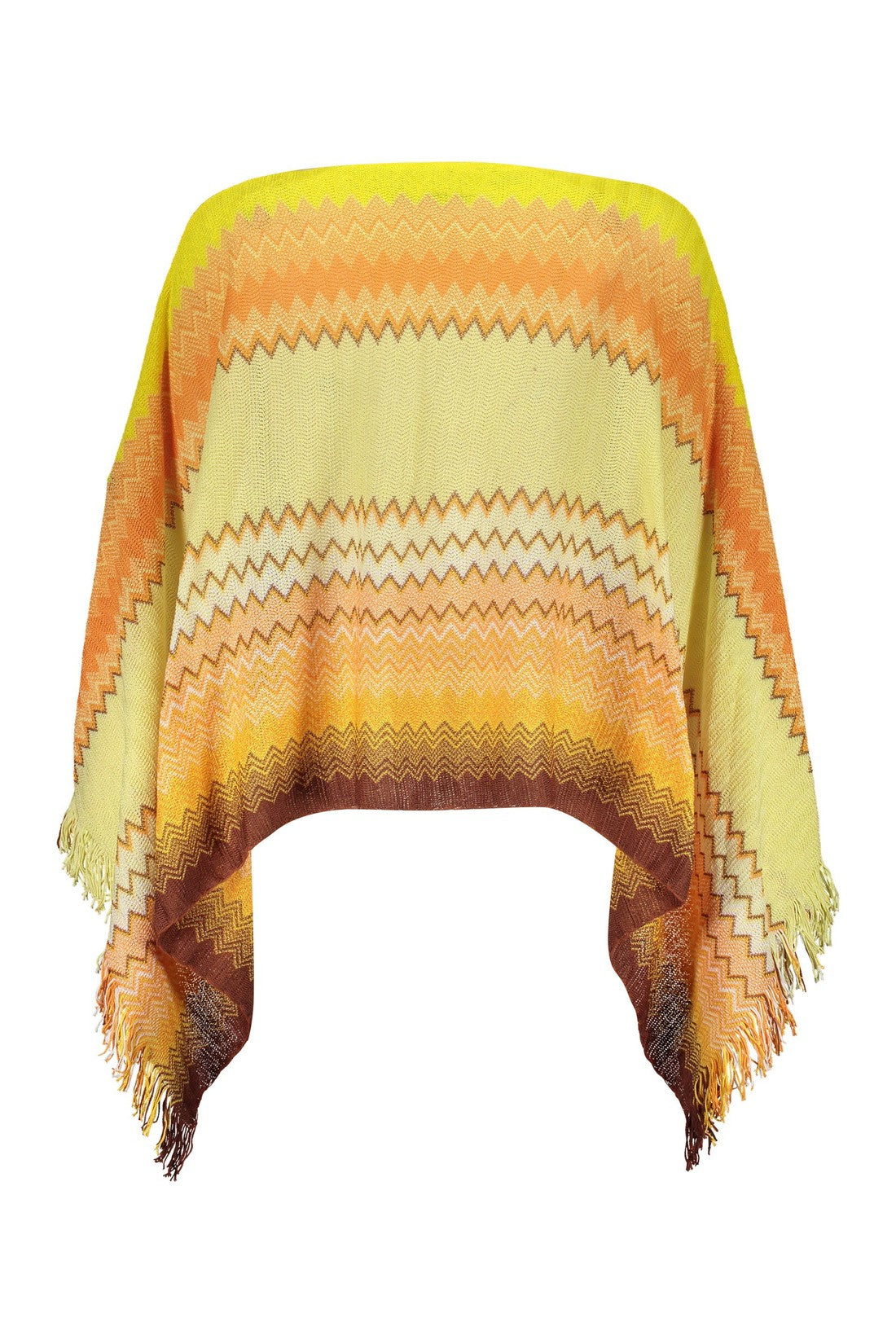 Missoni-OUTLET-SALE-Fringed knit poncho-ARCHIVIST