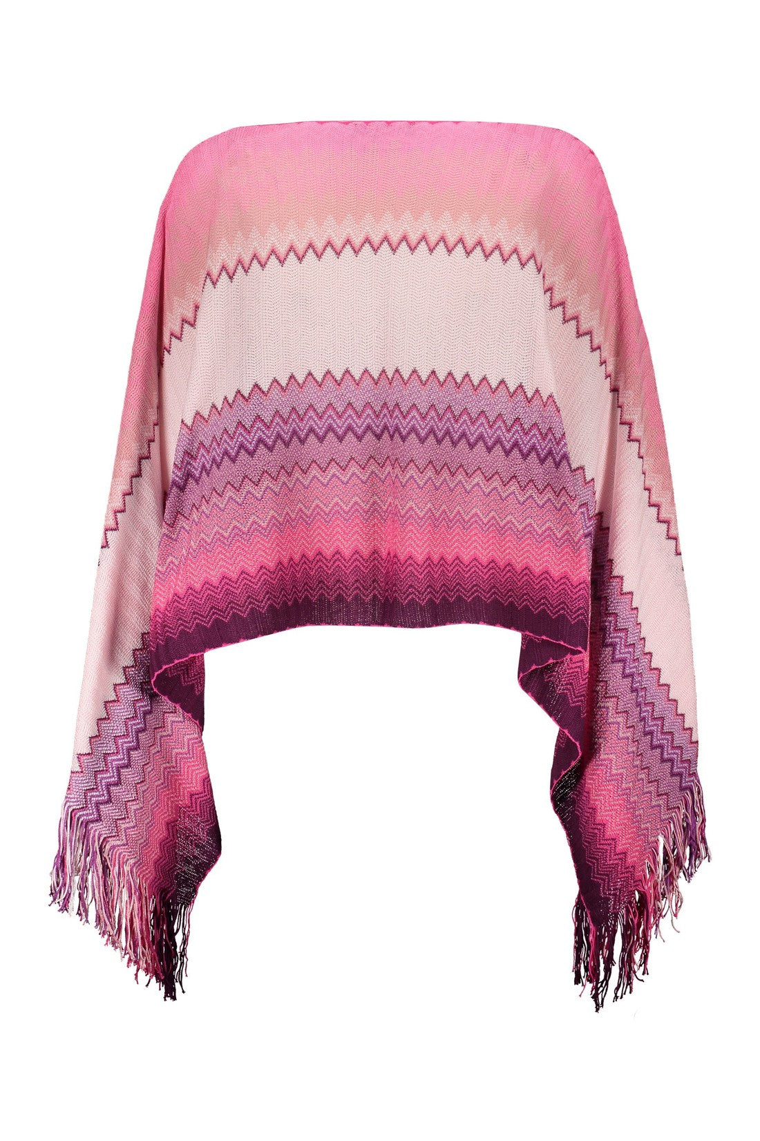 Missoni-OUTLET-SALE-Fringed knit poncho-ARCHIVIST