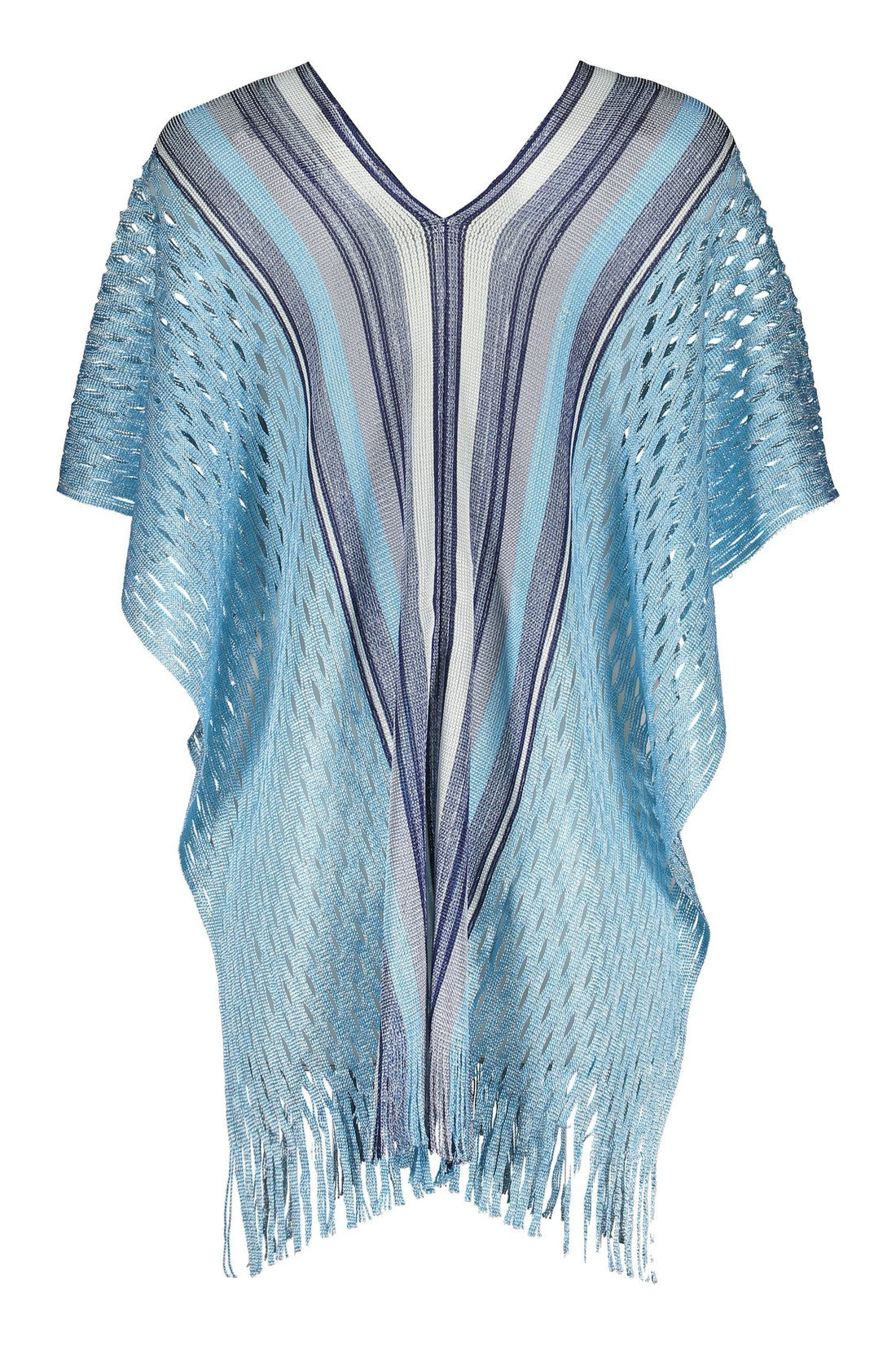 Missoni-OUTLET-SALE-Fringed knit poncho-ARCHIVIST