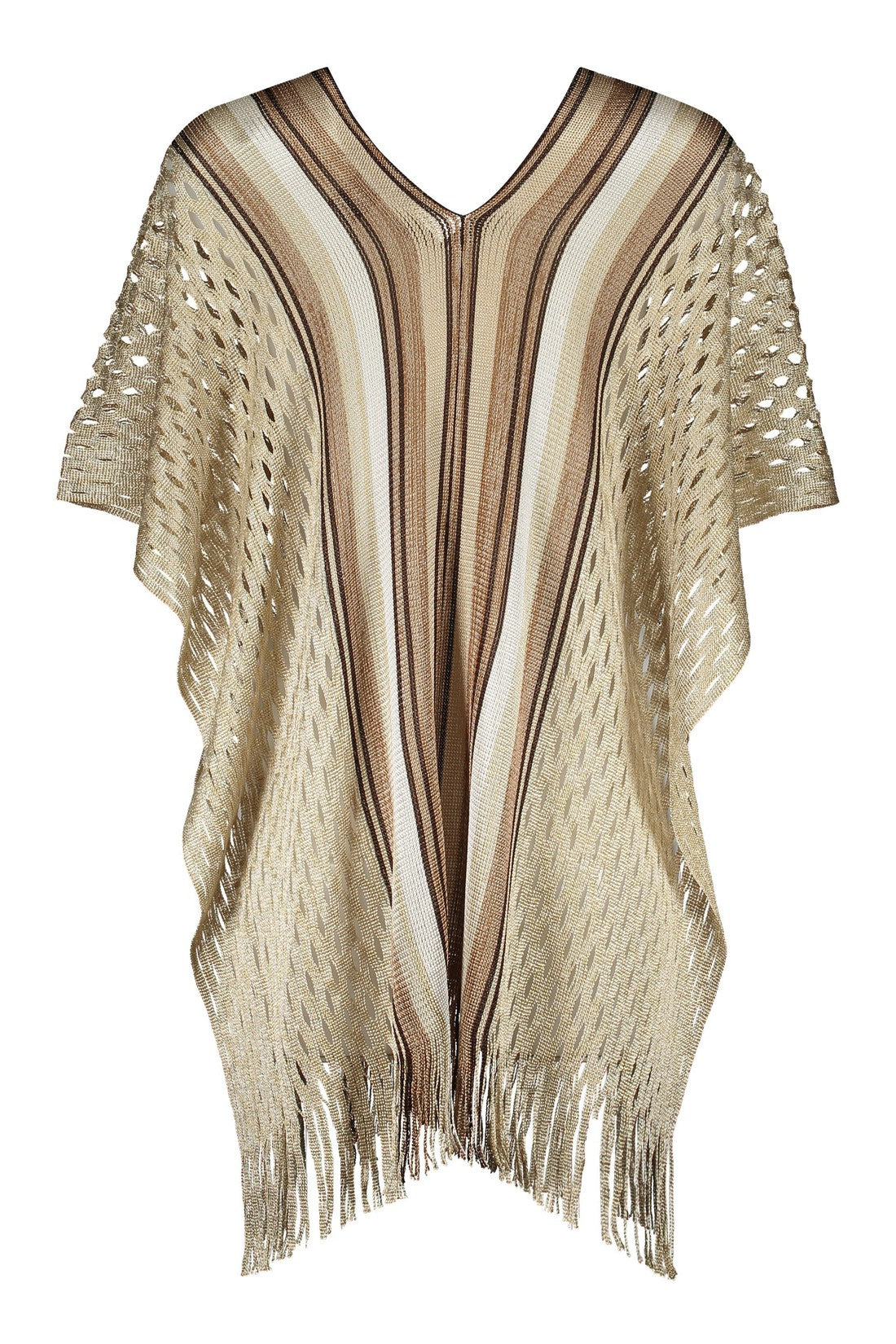 Missoni-OUTLET-SALE-Fringed knit poncho-ARCHIVIST