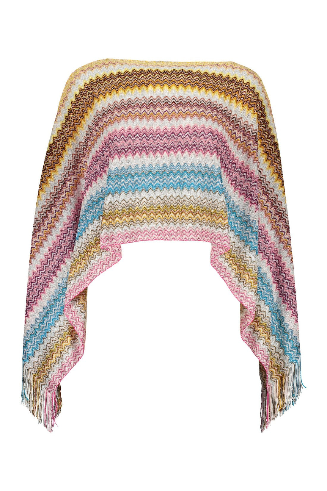 Missoni-OUTLET-SALE-Fringed knit poncho-ARCHIVIST