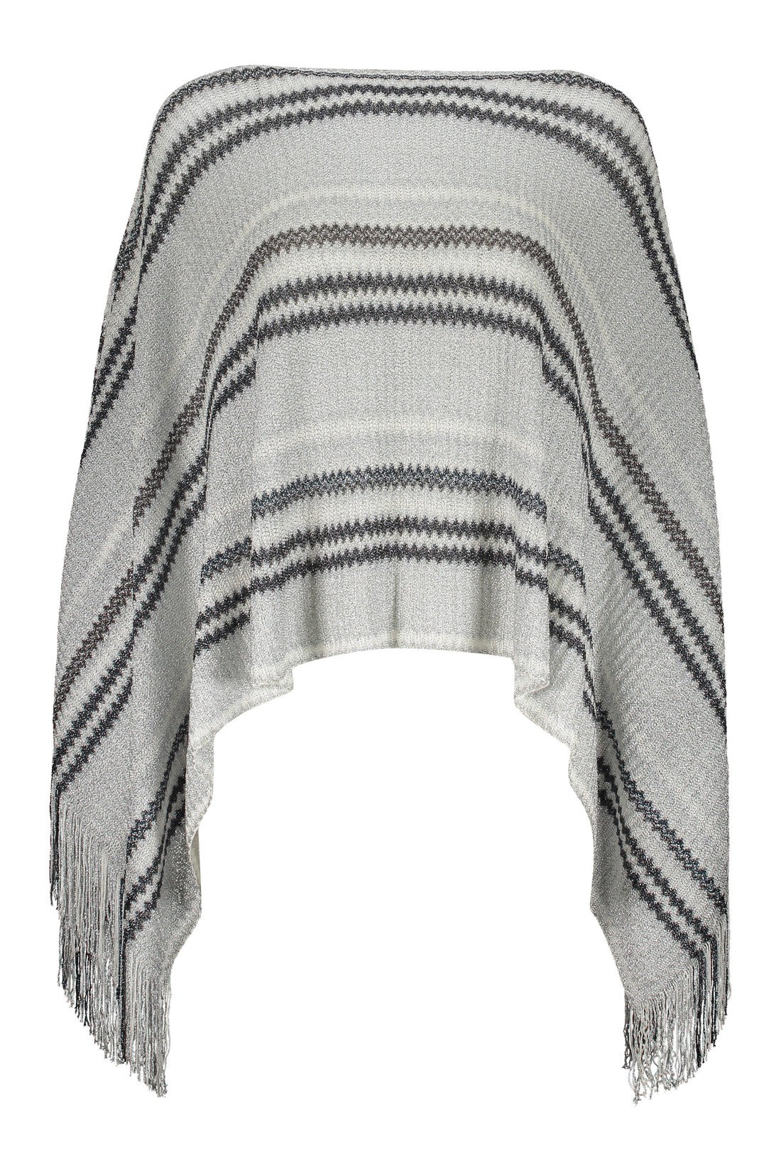 Missoni-OUTLET-SALE-Fringed knit poncho-ARCHIVIST